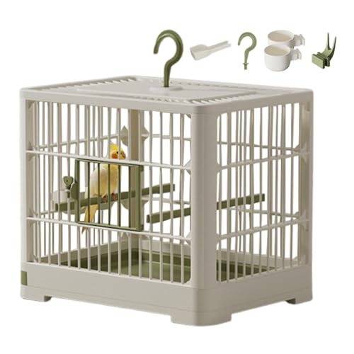 GIFYYM Vogelreisekäfig Ornament Tragbarer Vogelbehälter Flugkäfig Breit Papageienkäfig mit Gabel und Futterbecher Standstange Abnehmbares Tablett für Finken Sittiche Papageien Papageien Lovebirds GIFYYM Vogelreisekäfig Ornament Tragbarer Vogelbehälter Flugkäfig Breit Papageienkäfig mit Gabel und Futterbecher Standstange Abnehmbares Tablett für Finken Sittiche Papageien Papageien Lovebirds von gifyym