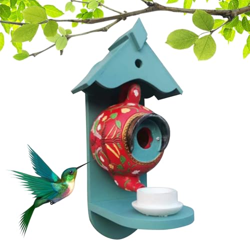 Großes Vogelhaus für Garten - Wetterfestes Hängenharz Vogelkasten mit langlebigem Holzdesign | Vogelkäfignest und lustige Vogelhäuschen für Baum - Genießen Sie Vogelbeobachtung und Stütze Vögel Großes Vogelhaus für Garten - Wetterfestes Hängenharz Vogelkasten mit langlebigem Holzdesign | Vogelkäfignest und lustige Vogelhäuschen für Baum - Genießen Sie Vogelbeobachtung und Stütze Vögel von gifyym
