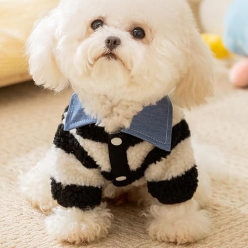 Hunde-Schneejacke – Haustier-Winterbär, gestreifter Hemdkragen, warmes Outfit für Hunde, kaltes Wetter, Hunde-Winterkleidung, bequem für kleine bis mittelgroße Hunde Hunde-Schneejacke – Haustier-Winterbär, gestreifter Hemdkragen, warmes Outfit für Hunde, kaltes Wetter, Hunde-Winterkleidung, bequem für kleine bis mittelgroße Hunde von gifyym