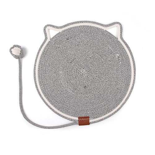 Katzenkratzmatte, Runder Katzenkratzer mit Ohren, Möbelschutz Katzenkratzer, Horizontaler Katzenkratzer, Ohren Katzenkratzpad für Indoor Katzen, Kätzchen und Katzenspielzeug Katzenkratzmatte, Runder Katzenkratzer mit Ohren, Möbelschutz Katzenkratzer, Horizontaler Katzenkratzer, Ohren Katzenkratzpad für Indoor Katzen, Kätzchen und Katzenspielzeug von gifyym
