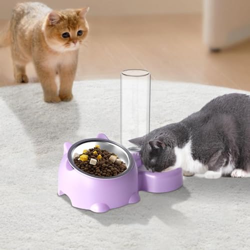 Katzennapf – Katzenfutter- und Wassernapf-Set | Katzennäpfe mit Ständer | Doppelte Katzennäpfe mit Wasserspender für Haustier | Futter- und Wasserspender für kleine mittelgroße Hunde Katzen | Katzennapf – Katzenfutter- und Wassernapf-Set | Katzennäpfe mit Ständer | Doppelte Katzennäpfe mit Wasserspender für Haustier | Futter- und Wasserspender für kleine mittelgroße Hunde Katzen | von gifyym
