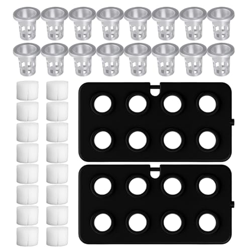 Schwimmender Aquarium-Pflanzenhalter, 2-teiliges Set, Saugnapf, Hydrokultur-Blumentopf, automatischer Wasserstand steigen und fallen, Schaumstoff-Futterringe Schwimmender Aquarium-Pflanzenhalter, 2-teiliges Set, Saugnapf, Hydrokultur-Blumentopf, automatischer Wasserstand steigen und fallen, Schaumstoff-Futterringe von gifyym