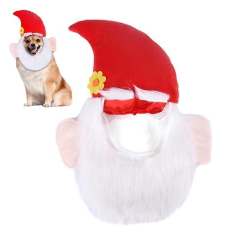 Weihnachten Haustier Santa Hut - Weihnachtshundhut - Weihnachten Haustier Kopfbedeckung | Realistische Plüschkatze Kopfbedeckung Mit Niedlicher Blume Und Verstellbares Gummiband | Urlaubskostüm Für Weihnachten Haustier Santa Hut - Weihnachtshundhut - Weihnachten Haustier Kopfbedeckung | Realistische Plüschkatze Kopfbedeckung Mit Niedlicher Blume Und Verstellbares Gummiband | Urlaubskostüm Für von gifyym