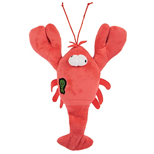 goDog Action Plush Lobster Animated Squeaky Dog Toy, Chew Guard Technology - Red, One Size von goDog