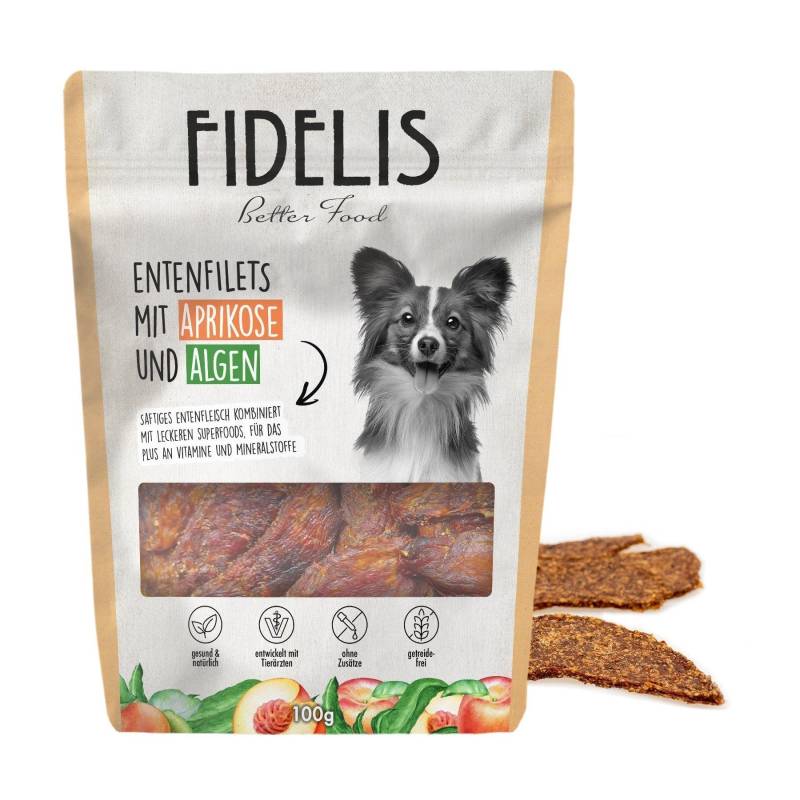 Entenfilets mit Alge und Aprikose (100g) von goodmoodpetfood
