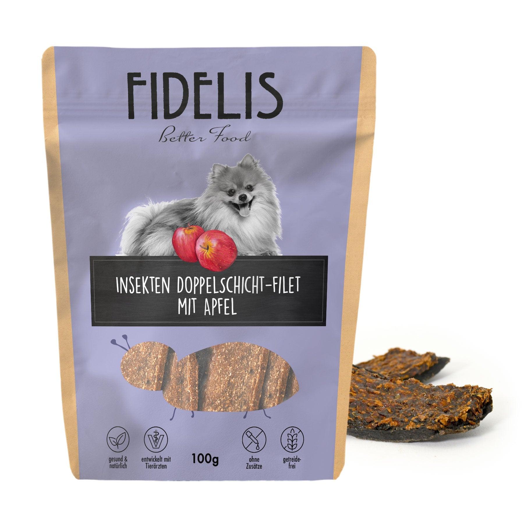 Insekten Doppel Schichtfilet mit Apfel von goodmoodpetfood
