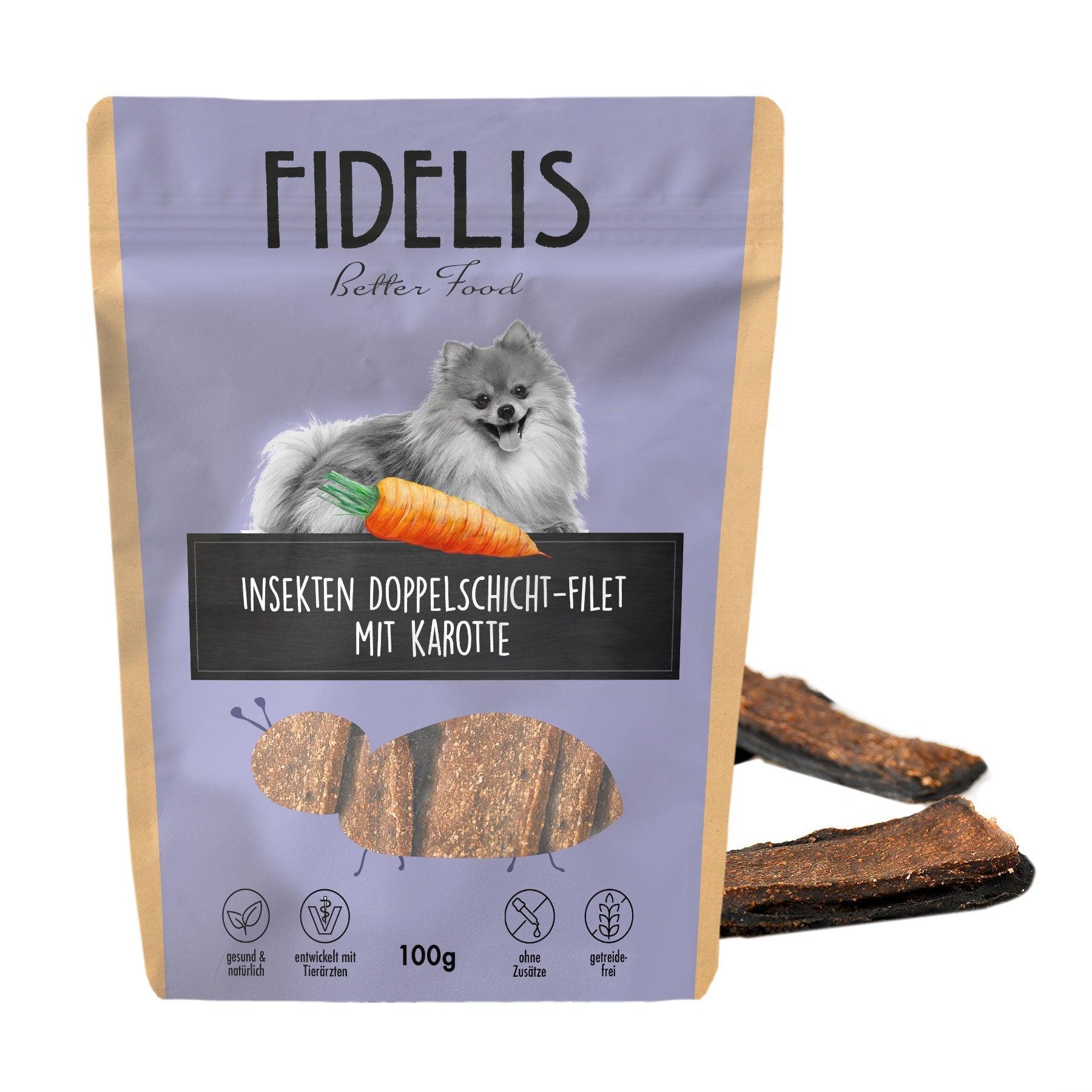 Insekten Doppel Schichtfilet mit Karotte von goodmoodpetfood