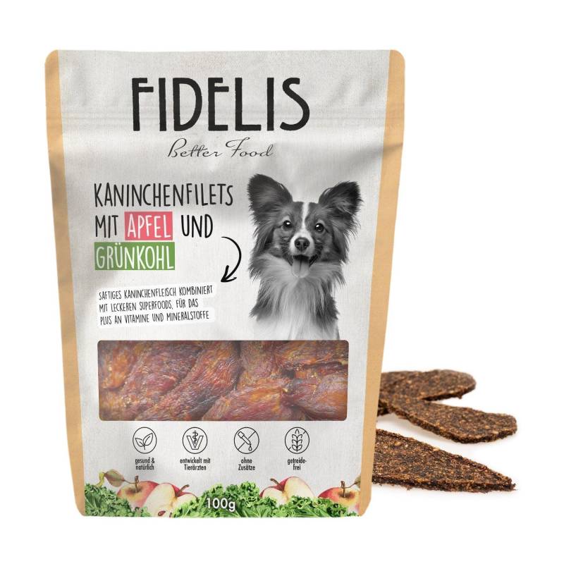 Kaninchenfilets mit Apfel und Grünkohl (100g) von goodmoodpetfood