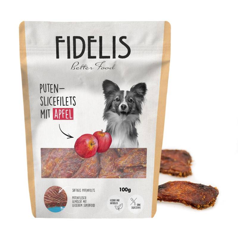 Puten Slice Filet mit Apfel (100g) von goodmoodpetfood