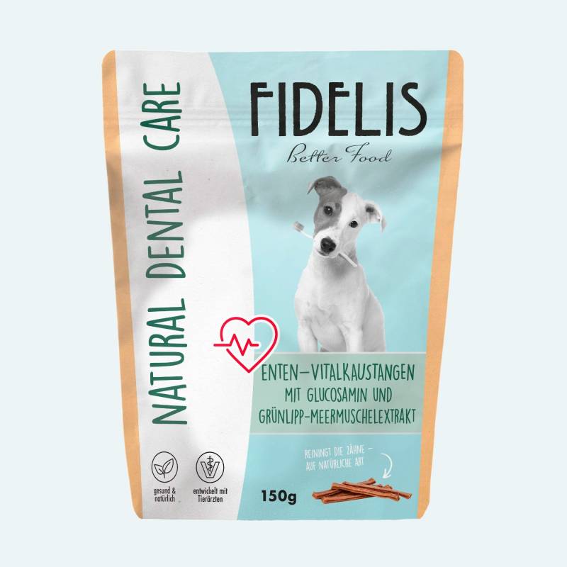 Vitalkaustange Ente mit Glucosamin und Grünlippmeermuschelextrakt (150g) von goodmoodpetfood