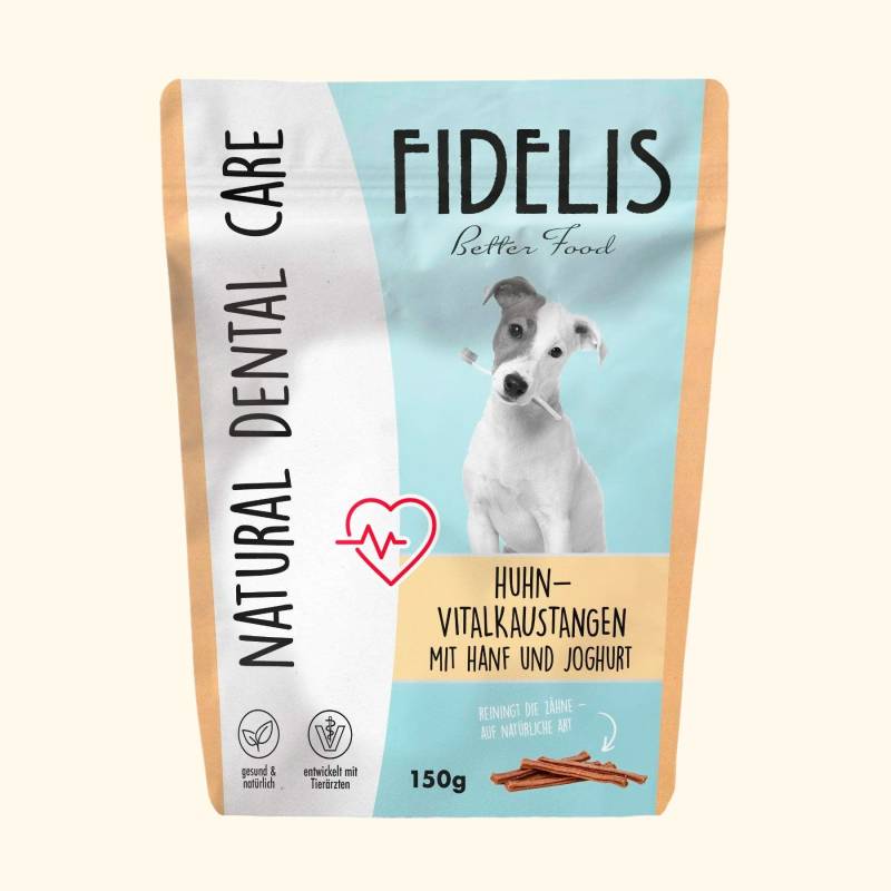 Vitalkaustange Hähnchen mit Hanf und Probiotischer Joghurt (150g) von goodmoodpetfood