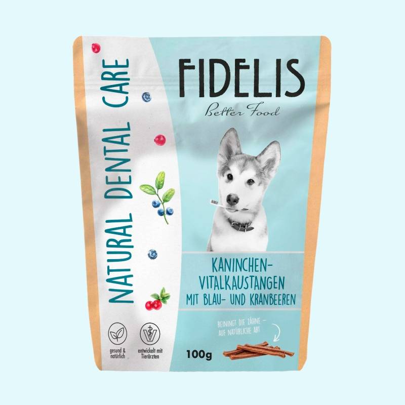 Vitalkaustange Kaninchen mit Blaubeeren und Kranbeeren (150g) von goodmoodpetfood