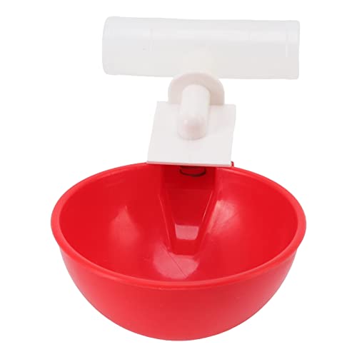 10 Set Automatische Hühnerwasserbecher mit T AST Rohr, Rote Plastik Trinkschale für Huhn, Truthahn, Kleines Tier, Langlebiger PP Hühnerfuttermittel von goodstumbler