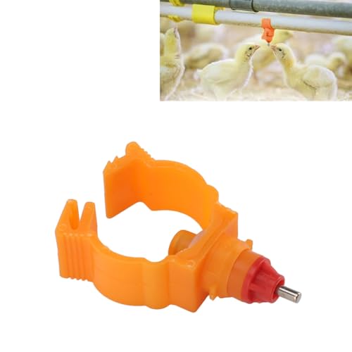100Pcs Hühnerwarzen Trinkbrunnen, G3/4 Geflügelwassertrinker Brustwarzen Clip Spring Bajonett Installation für Bauernhöfe, Günstig, Sicher, ABS Material von goodstumbler