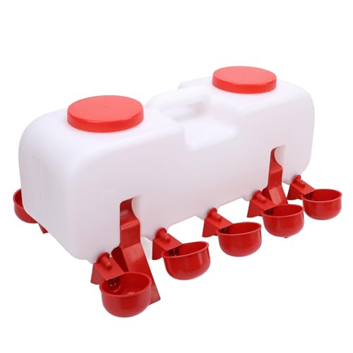 Automatisches Hühnerwasserer, Anti TIPP Geflügel Wasserversorgungssystem, Hygienischer Kunststoff Hühnerfuttermittel für Coop und Farm Use von goodstumbler