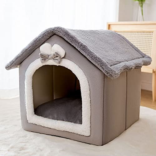 gors Weiches Katzenbett, Tiefschlafhaus, Hunde- und Katzen-Winterhaus, abnehmbares Kissen, faltbares Zwinger, Katzenbett, Welpen, Haustierbedarf (L, 09) von gors