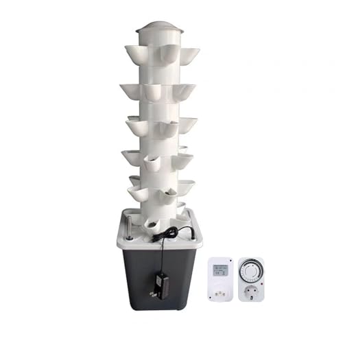 Hydrokultur-Turm mit 30 Löchern, für den Garten, Hydrokultur-Anzuchtsystem, Netztöpfe – Aeroponik-Set für Heimpflanzen, Gemüse, Blumen, Früchte von gotosee