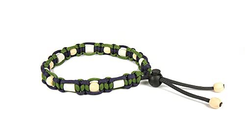 green-pawz Naturkraft EM-Halsband Zirbenholz Oliv/dunkelblau (48-60 cm) von green-pawz
