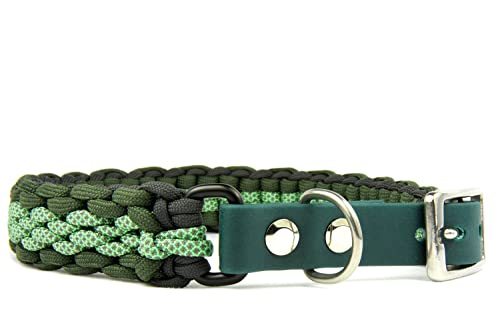 green-pawz Paracord Hundehalsband -Spürnase Oliv- (25-31 cm) von green-pawz