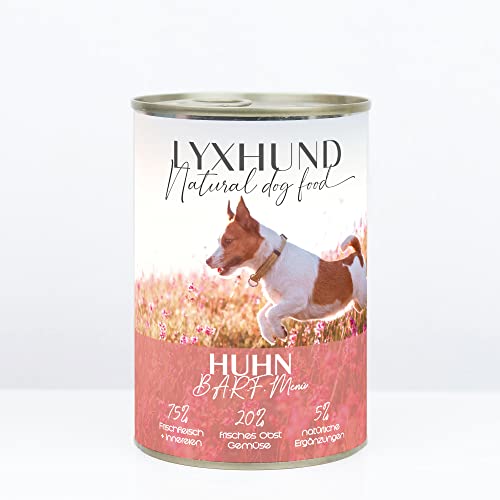 Lyxhund Barf Menü Huhn 400 g von grünhopper