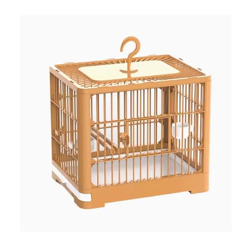 guiling-1986 Vogelkäfig Vogelkäfig Papagei Home Großer Zucht Spezieller tragbarer Take-Out-Beobachtungskäfig Vogelhaus(Orange) von guiling-1986