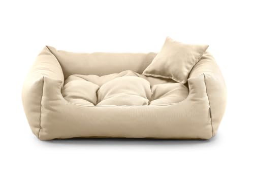 gutekissen® Stoff Hundebett Hundeliege Hundekissen Hundeliege Hundeliege Hundeliege - Langlebige Materialien und hohe Qualität NEO (3XL - 130x110, Beige) von gutekissen