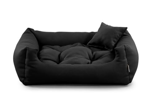 gutekissen® Stoff Hundebett Hundeliege Hundekissen Hundeliege Hundeliege Hundeliege - Langlebige Materialien und hohe Qualität NEO (3XL - 130x110, Schwarz) von gutekissen