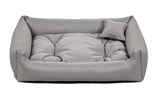 gutekissen® Stoff Hundebett Hundeliege Hundekissen Hundeliege Hundeliege Hundeliege - Langlebige Materialien und hohe Qualität NEO (L - 90x75, Grau) von Gutekissen