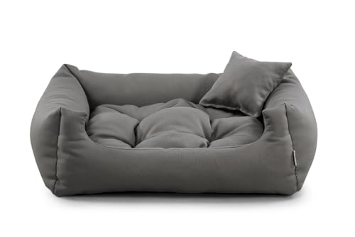 Hundebett Hundesofa Hundeliege Hundekissen Hundekorb XS-3XL NEO (L-90x75, 11 Aschgrau) von gutekissen