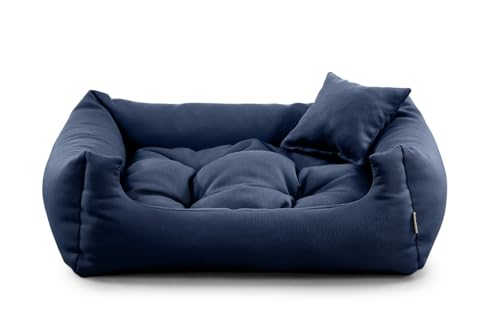 Hundebett Hundesofa Hundeliege Hundekissen Hundekorb XS-3XL NEO (S - 65x55, 2 Dunkelblau) von gutekissen