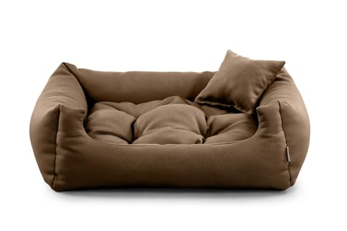 Hundebett Hundesofa Hundeliege Hundekissen Hundekorb XS-3XL NEO (S - 65x55, 7 Hellbraun) von gutekissen