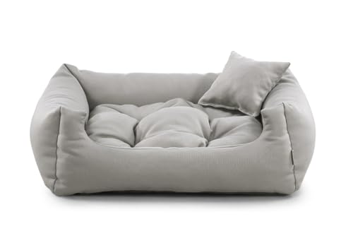 gutekissen Stoff Hundebett Hundeliege Hundekissen Hundeliege Hundeliege Hundeliege - Langlebige Materialien und hohe Qualität NEO (S - 65x55, Grau) von gutekissen