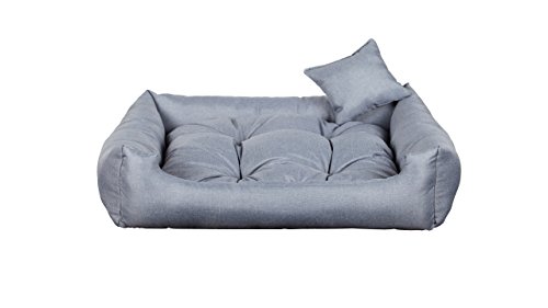 gutekissen® Stoff Hundebett Hundeliege Hundekissen Hundeliege Hundeliege Hundeliege - Langlebige Materialien und hohe Qualität CODURA (XL – 100x75 Grau) von gutekissen