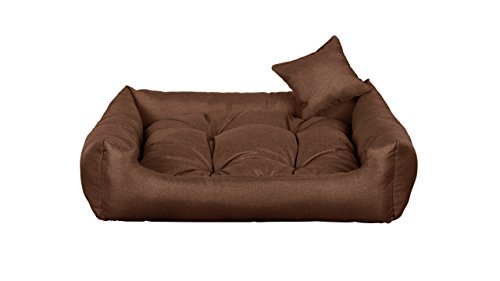 gutekissen® Stoff Hundebett Hundeliege Hundekissen Hundeliege Hundeliege Hundeliege - Langlebige Materialien und hohe Qualität CODURA (2XL – 110x90 Hellbraun) von gutekissen