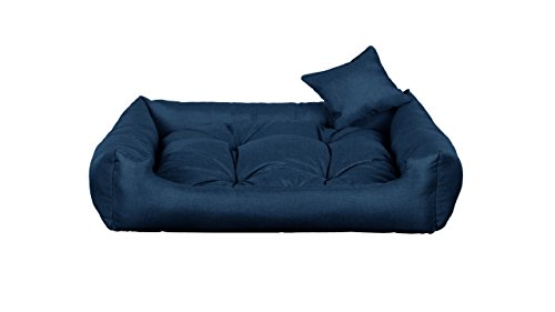 gutekissen® Stoff Hundebett Hundeliege Hundekissen Hundeliege Hundeliege Hundeliege - Langlebige Materialien und hohe Qualität CODURA (3XL – 130x110 Dunkelblau) von gutekissen