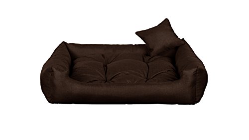 gutekissen Stoff Hundebett Hundeliege Hundekissen Hundeliege Hundeliege Hundeliege - Langlebige Materialien und hohe Qualität CODURA (XS – 55x45 Braun) von gutekissen