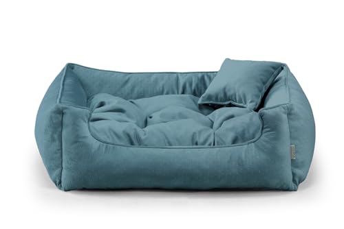 gutekissen® Exklusiv Stoff Hundebett Hundeliege Hundekissen Hundeliege Hundeliege Hundeliege - Langlebige Materialien und hohe Qualität Basel XS-3XL (2XL-110x90, Meeresblau) von gutekissen