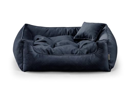 gutekissen® Exklusiv Stoff Hundebett Hundeliege Hundekissen Hundeliege Hundeliege Hundeliege - Langlebige Materialien und hohe Qualität Basel XS-3XL (3XL-130x110, Dunkelblau) von gutekissen