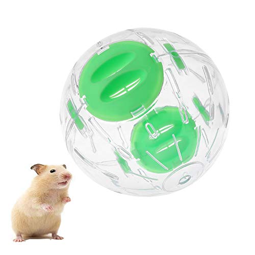 Hamsterball, Laufrad, 14 cm, für kleine Haustiere, Kunststoff, Kristallspielzeug, lindert Langeweile und erhöht die Aktivität (Grün, 14 cm) von gutongyuan
