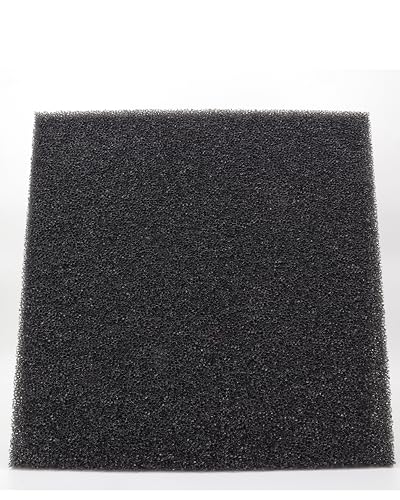 gws Filterschaum in schwarz oder blau – 50x50 cm, 2,3,5 cm Stärke, 10,20,30 PPI (Schwarz 10PPI, 50x50x3cm) von gws