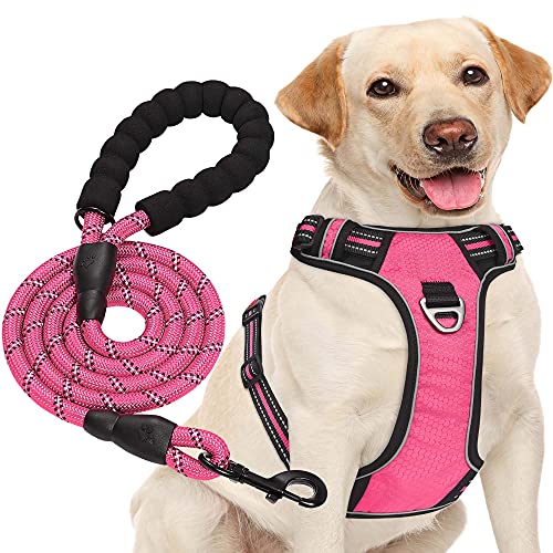 haapaw Hundegeschirr ohne Zug, einstellbar, reflektierend, Oxford, einfache Kontrolle, mittelgroßes Hundegeschirr mit kostenloser, strapazierfähiger Hundeleine haapaw Hundegeschirr ohne Zug, einstellbar, reflektierend, Oxford, einfache Kontrolle, mittelgroßes Hundegeschirr mit kostenloser, strapazierfähiger Hundeleine von haapaw