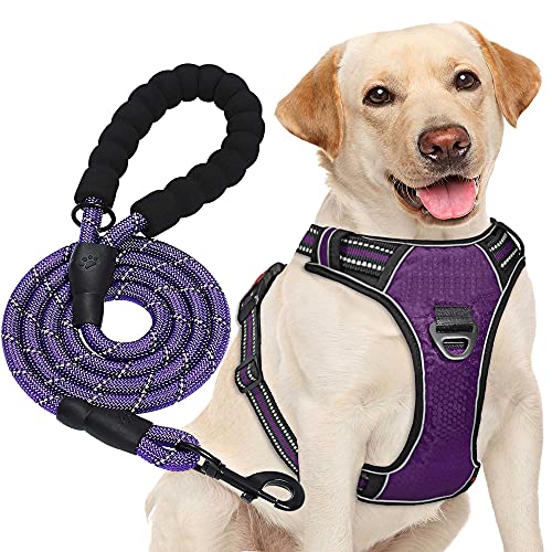 haapaw Hundegeschirr ohne Zug, einstellbar, reflektierend, Oxford, einfache Kontrolle, mittelgroßes Hundegeschirr mit kostenloser, strapazierfähiger Hundeleine haapaw Hundegeschirr ohne Zug, einstellbar, reflektierend, Oxford, einfache Kontrolle, mittelgroßes Hundegeschirr mit kostenloser, strapazierfähiger Hundeleine von haapaw