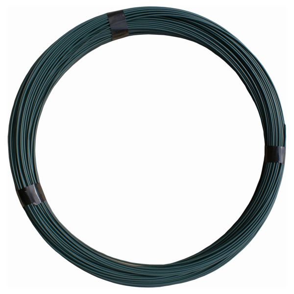 hadra Spanndraht 25m - 2mm Bindedraht - grün ummantelt von hadra