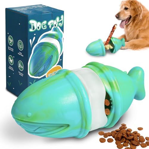 haheita 2 in 1 Leckerli-Spender Hundespielzeug und Bully Stick Halter, Unzerstörbares Kauspielzeug für mittelgroße große Hunde Feeder, interaktives IQ-Training, langsamer Futterspender von haheita