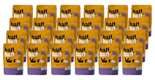 half&half - Katzenfutter Nass - Katzennassfutter - für Erwachsene Katze sterilisiert - Thunfisch - Hoher Fleischanteil, mit Vitamin E, Zink, Taurin - 24er-Pack (24x100 g) von half&half