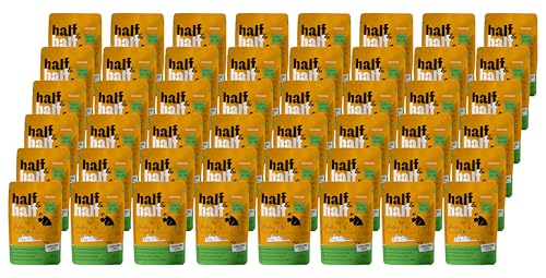 half&half - Katzenfutter Nass - Katzennassfutter - für Erwachsene Katze sterilisiert - Türkei - Hoher Fleischanteil, mit Vitamin E, Zink, Taurin - 48er-Pack (48x100 g) von half&half