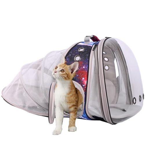 Galaxy Blue Dual erweiterbarer Katzenblasen-Rucksack, Raumkapsel, Astronaut, klares Fenster, passend für bis zu 9 kg große dicke Katze, Tierarzt-Transporttasche, Fluggesellschaftsgenehmigung, Blau Galaxy Blue Dual erweiterbarer Katzenblasen-Rucksack, Raumkapsel, Astronaut, klares Fenster, passend für bis zu 9 kg große dicke Katze, Tierarzt-Transporttasche, Fluggesellschaftsgenehmigung, Blau von halinfer