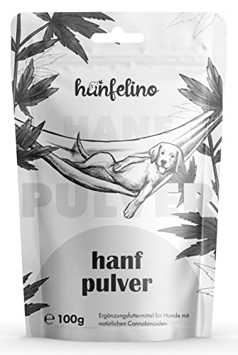 Hanfpulver für Hunde 100g – Natürliche Beruhigung & Entspannung bei Angst oder Stress - 100% naturbelassen in Österreich hergestellt von hanfelino