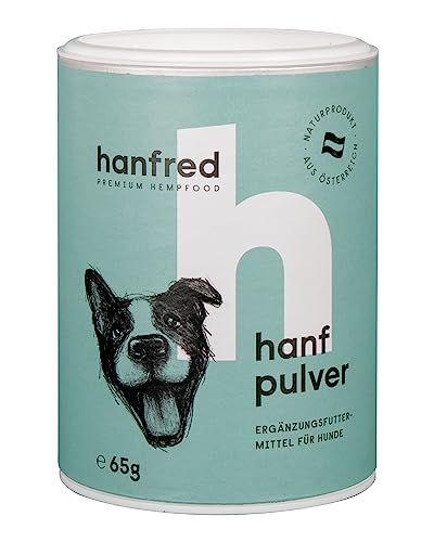Hanfpulver für Hunde aus Österrreich - Natürliche Beruhigung - 100% Naturbelassen - 60g (1er Pack) von hanfred