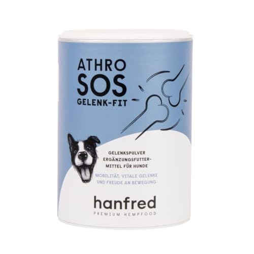 Hanfred Gelenkpulver Hund 65 g – natürliches Ergänzungsfuttermittel mit Kräutermischung aus Mariendistel, Teufelskralle & Brennnessel – unterstützt Gelenke, Beweglichkeit & Immunsystem von hanfred